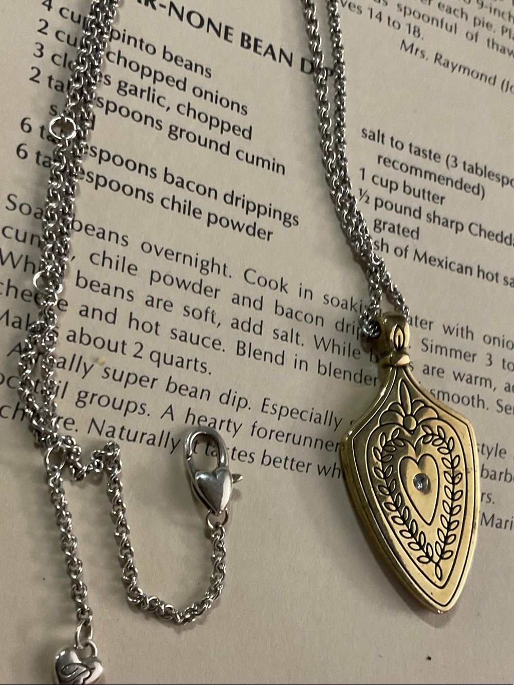 Brighton Medallie Gold -silver tone long Necklace with Silver Chain